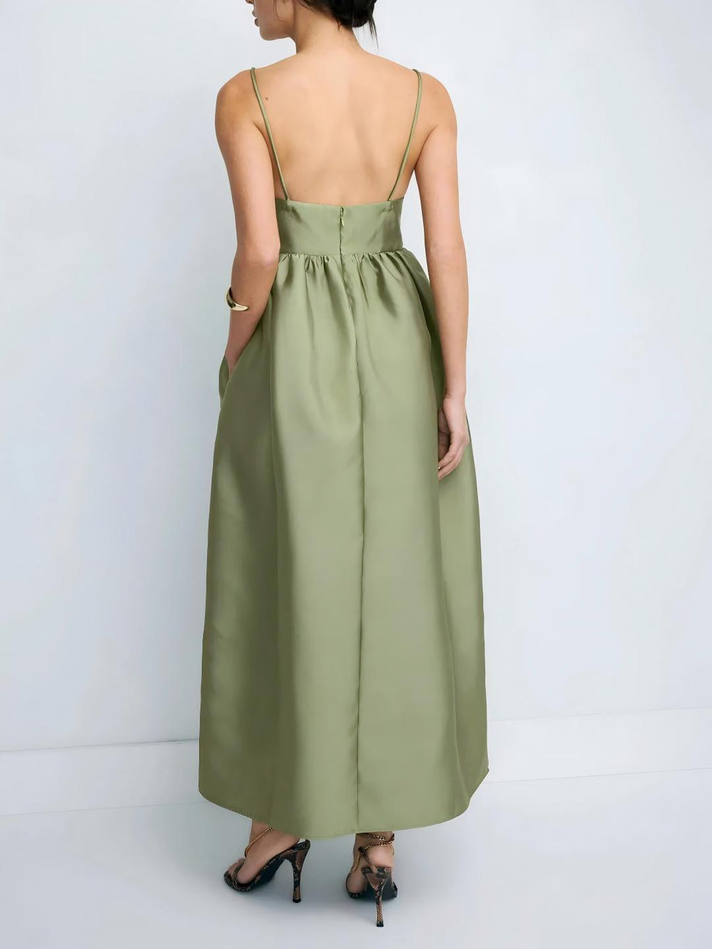 Minimalist Olive Green Babydoll Maxi Dress – NŌMI BRAND
