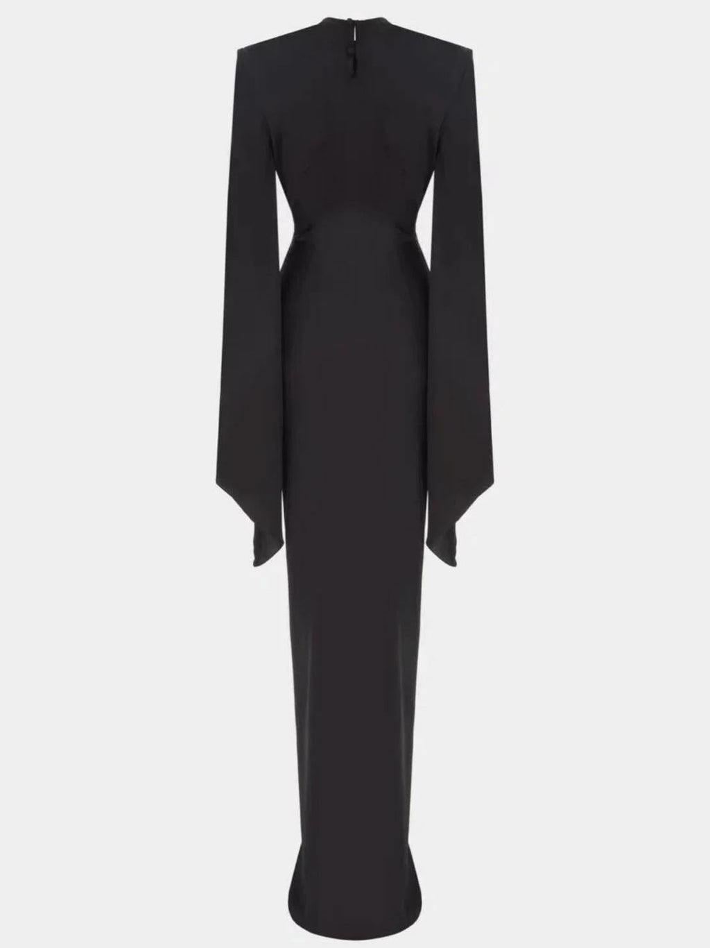 Gothic Style High Neck Dramatic Sleeves Maxi Dress