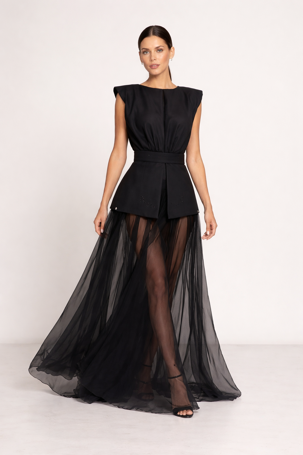 Sheer Mesh Maxi Dress