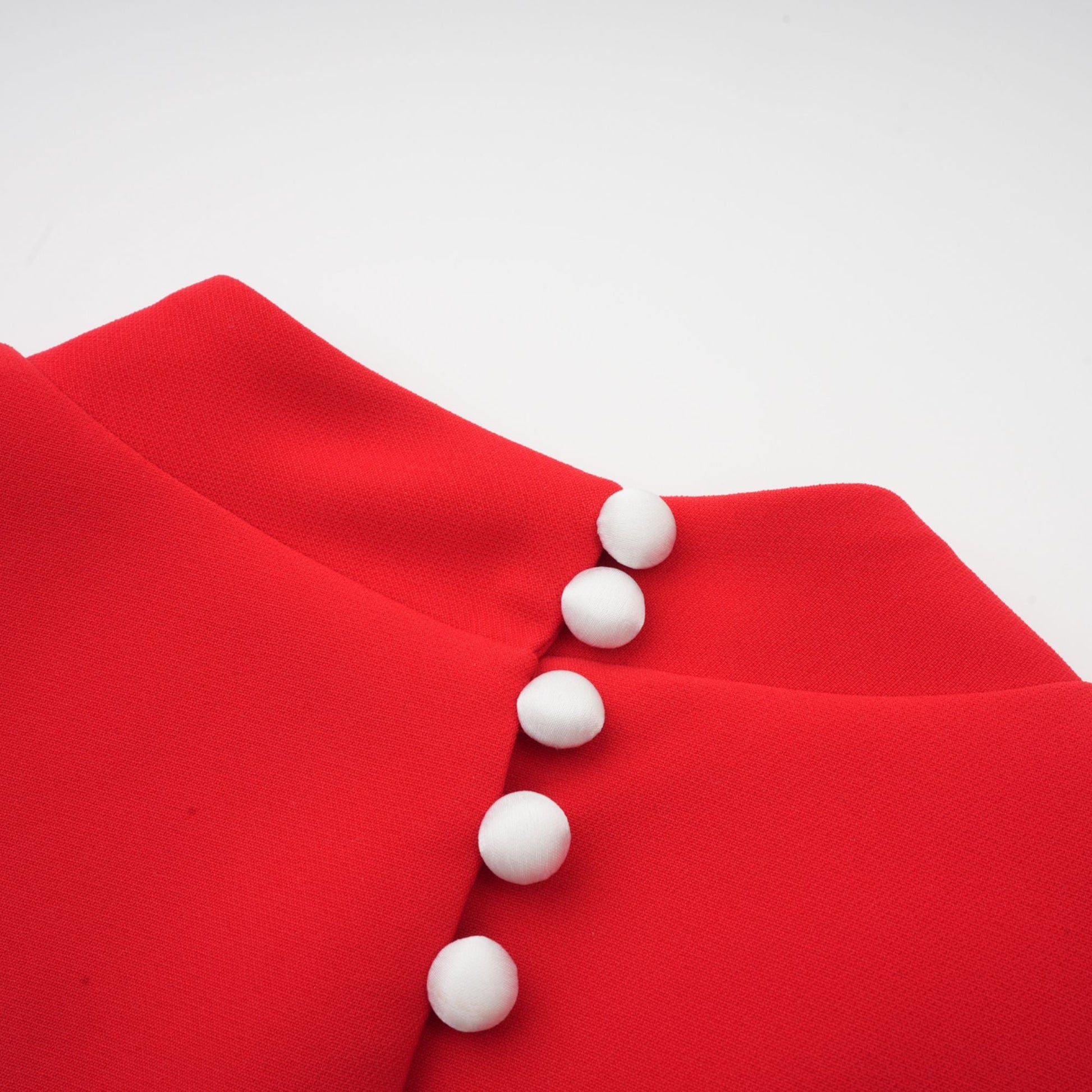 Anna red petal-sleeve cut-out bow mini dress