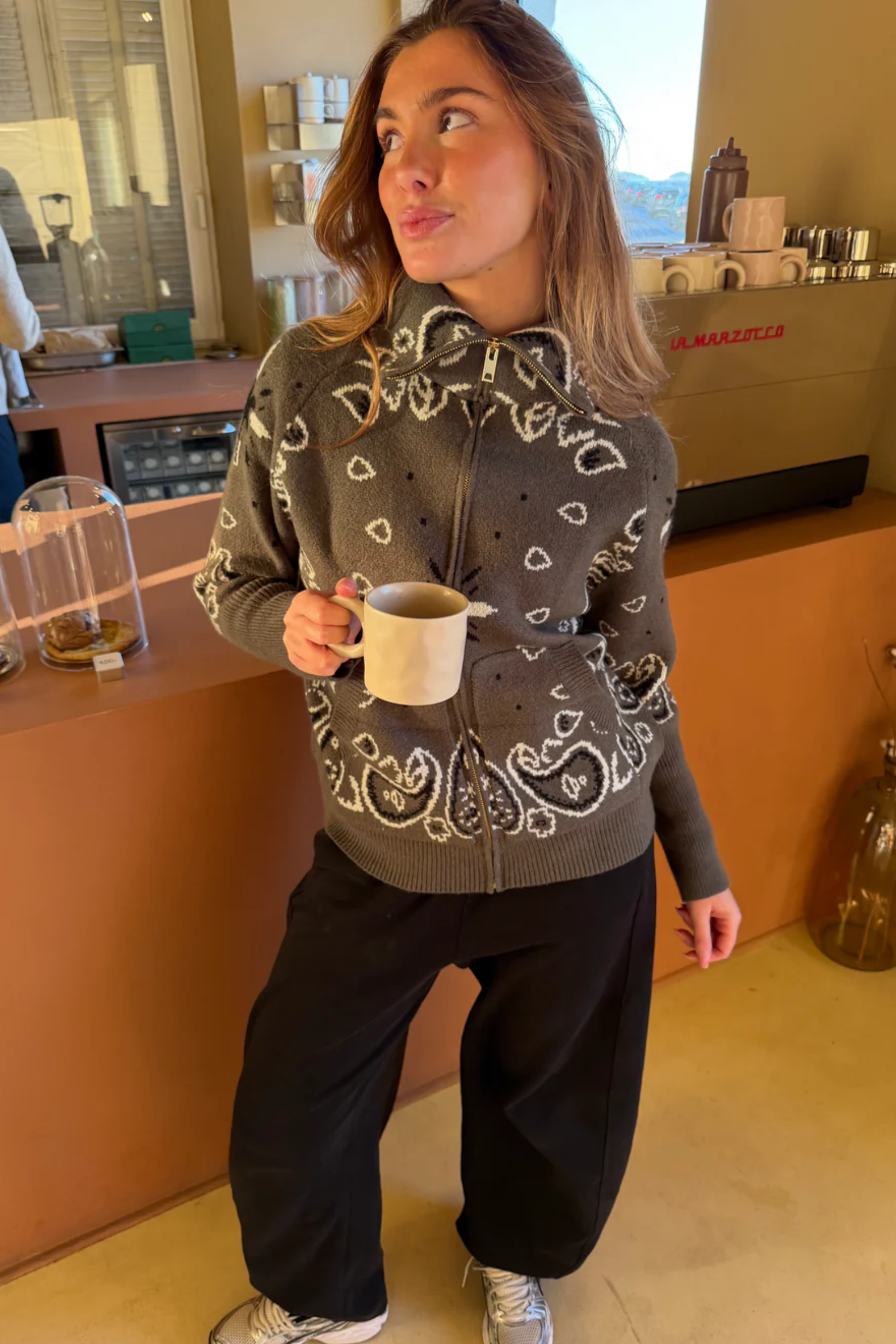 Bandana Patterned Cardigan