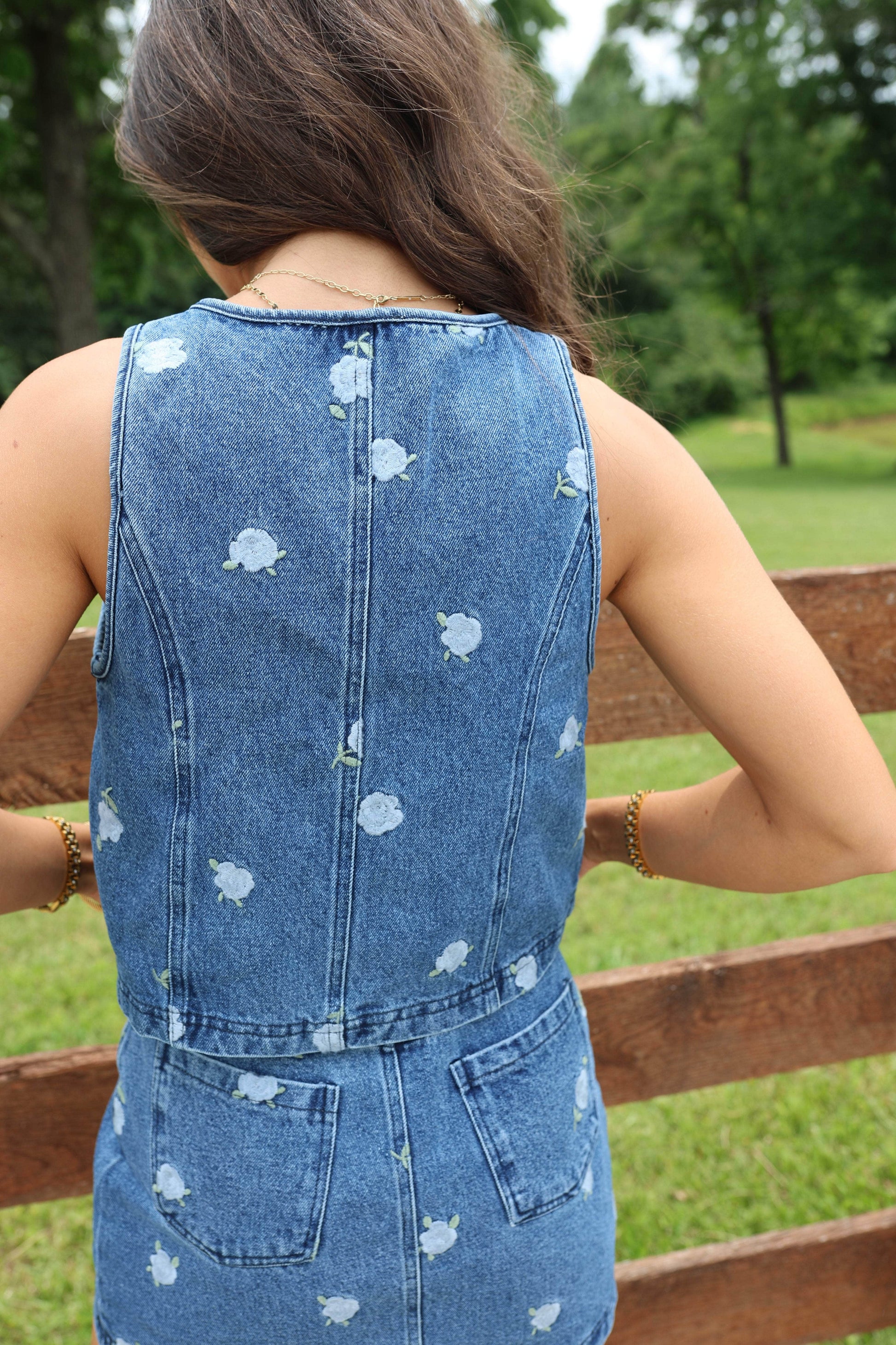 Denim Rose Embroidery Set